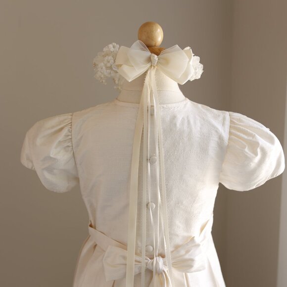 Strasburg Dress Ivory Silk ELEGANT Special Occasion Flower Girl Size 8 RARE FIND - Picture 9 of 10